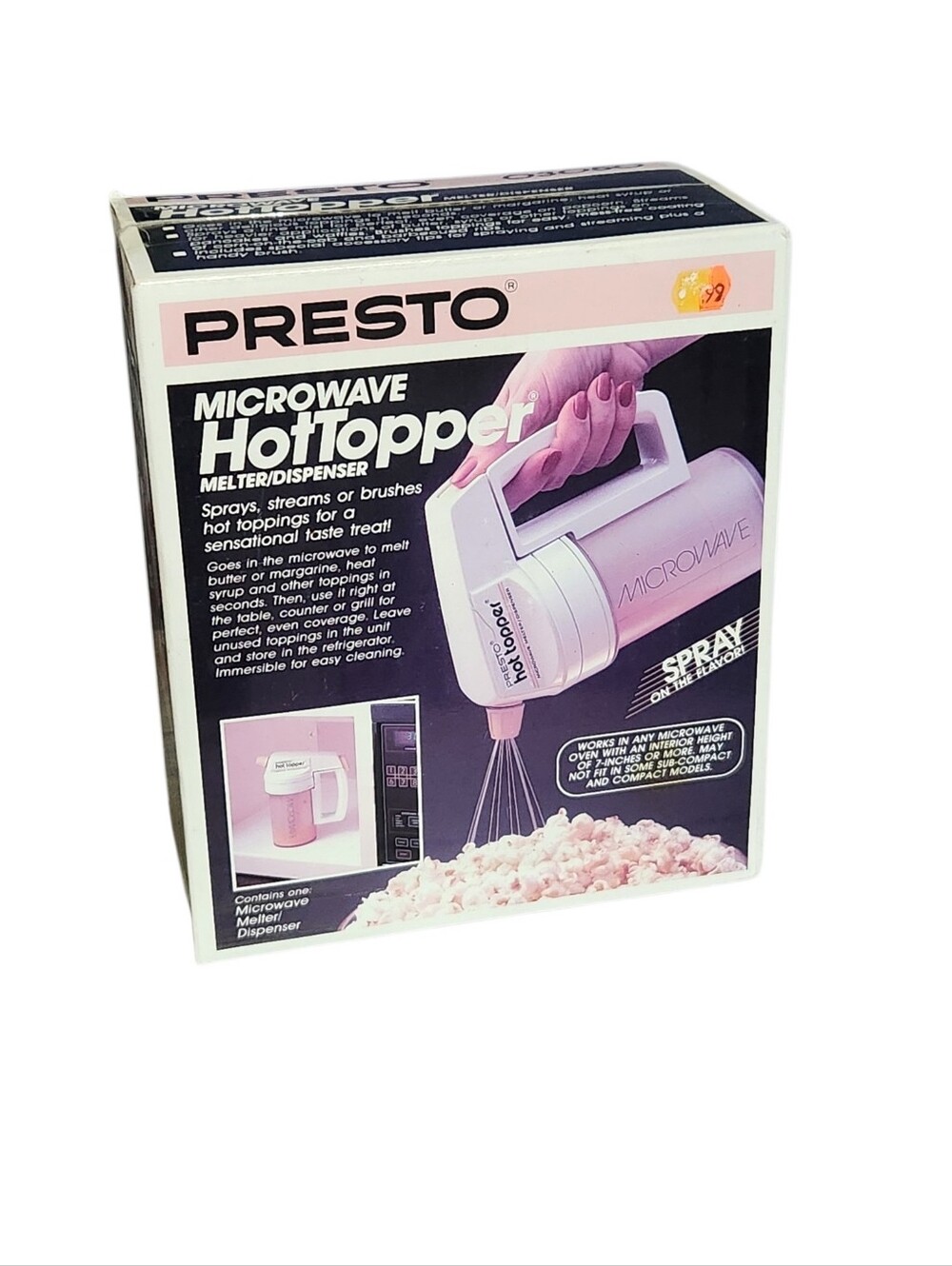 Presto Microwave Hot Topper Butter Melter Dispenser Spray NOS 03050 Sealed